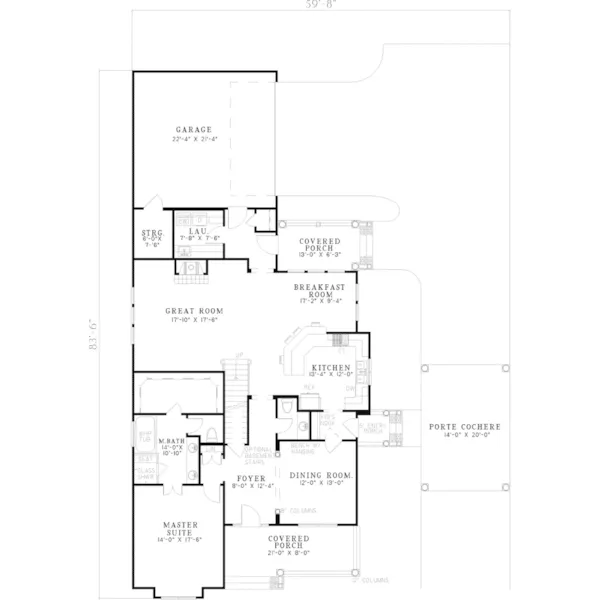 Farmhouse Plan First Floor - Falco Luxury Farmhouse 055D-0654 - Search House Plans and More