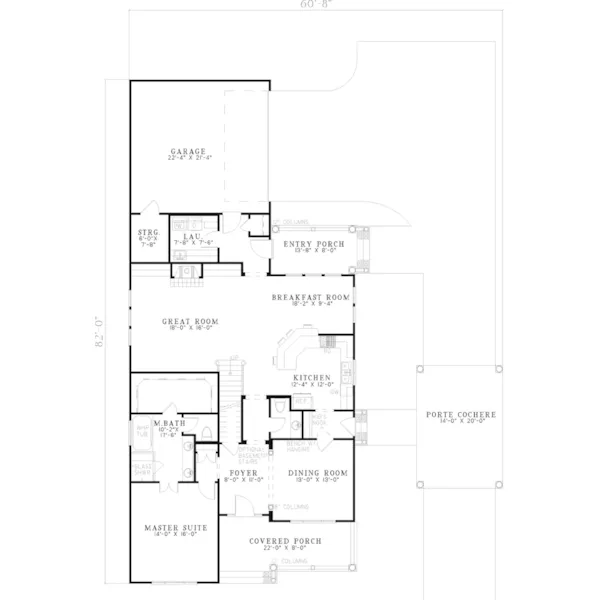 Farmhouse Plan First Floor - Gastineau Victorian Country Home 055D-0655 - Search House Plans and More