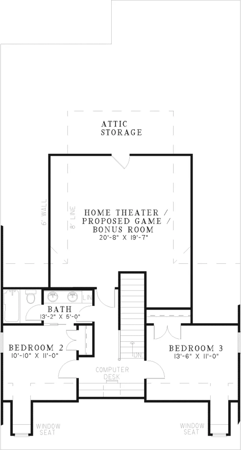 Country House Plan Second Floor - Cedarshade Country Home 055D-0661 - Search House Plans and More