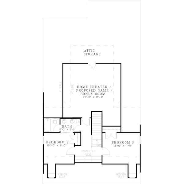 Neoclassical House Plan Second Floor - Cedarshade Country Home 055D-0661 - Search House Plans and More