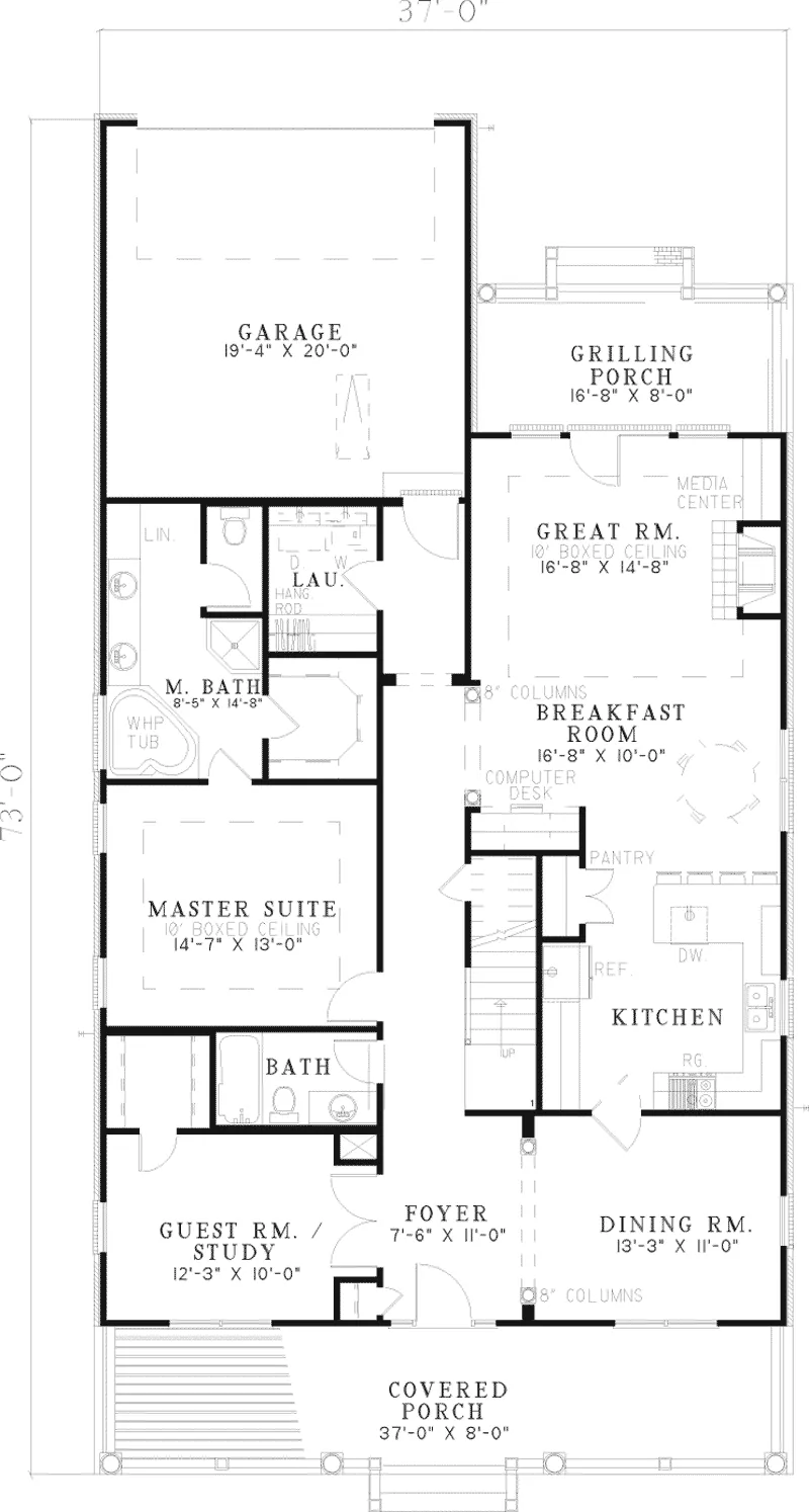 Traditional House Plan First Floor - Elaine Place Country Home 055D-0662 - Search House Plans and More