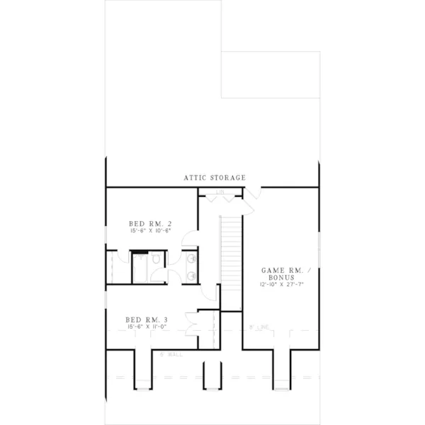 Country House Plan Second Floor - Elaine Place Country Home 055D-0662 - Search House Plans and More