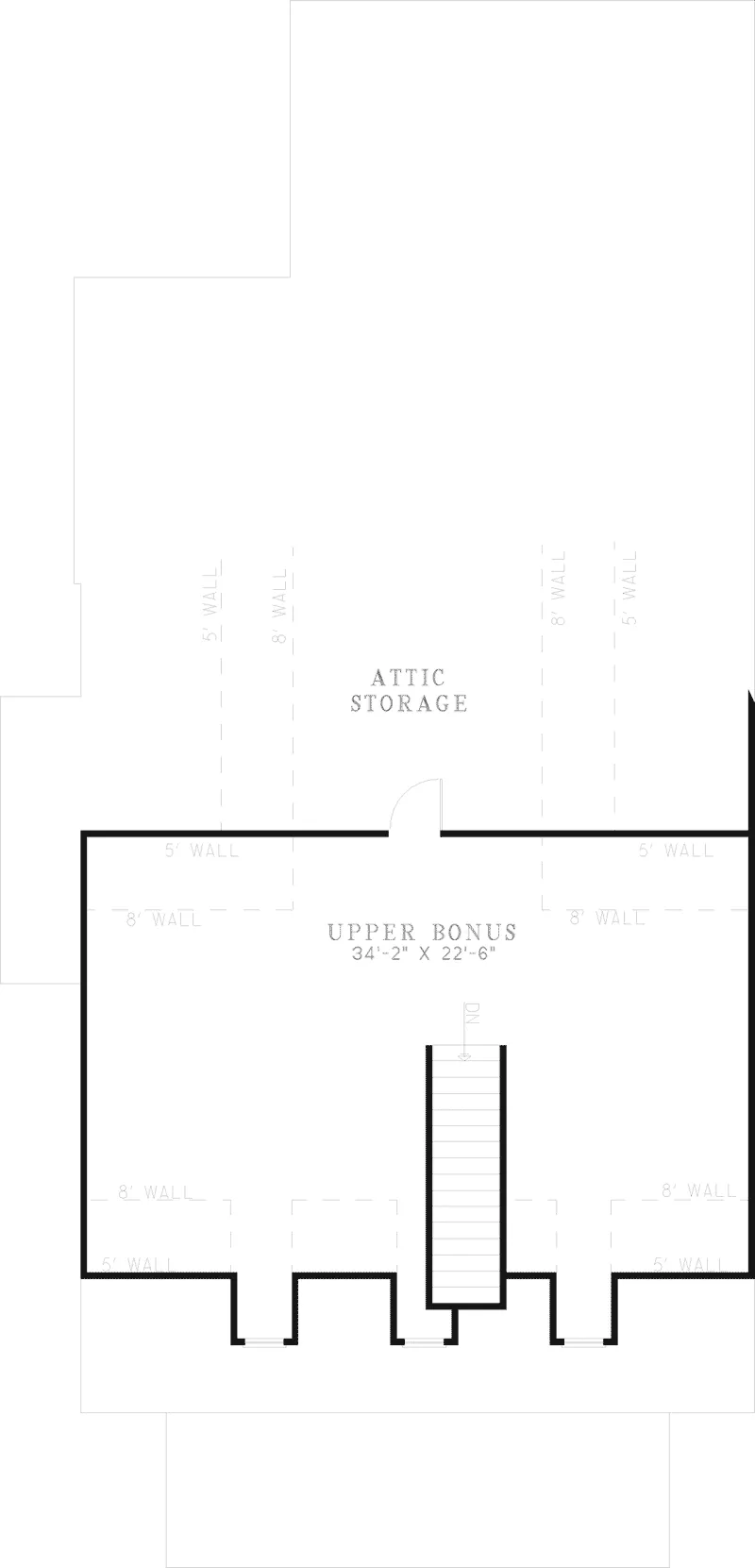 Acadian House Plan Second Floor - New Ashland Place Farmhouse 055D-0663 - Shop House Plans and More