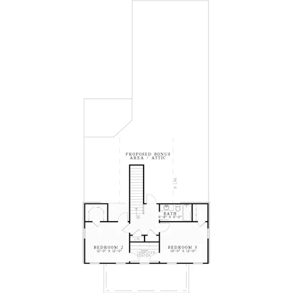 Georgian House Plan Second Floor - Wedgerock Georgian Style Home 055D-0668 - Shop House Plans and More