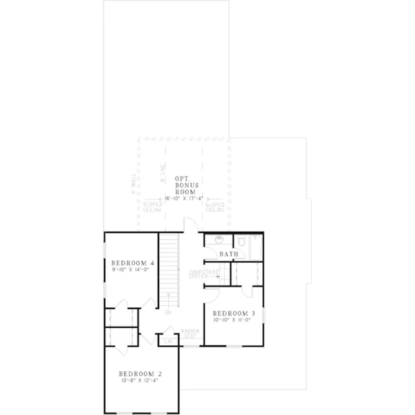 Colonial House Plan Second Floor - Felix Traditional Home 055D-0669 - Search House Plans and More