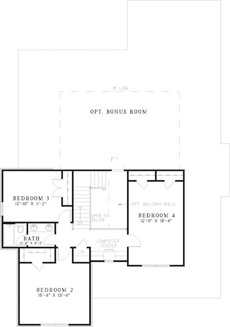 Country House Plan Second Floor - Bradley Trail Country Home 055D-0672 - Search House Plans and More