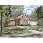 Great Simple Style Ranch House With Front Loading Garage