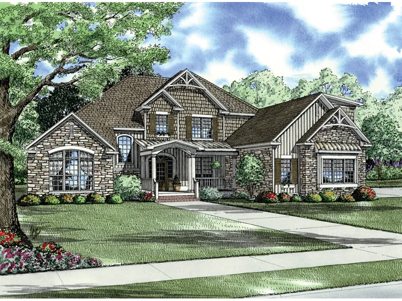 Southern House Plan Front Image - Corsica Manor Luxury Home 055D-0677 - Search House Plans and More