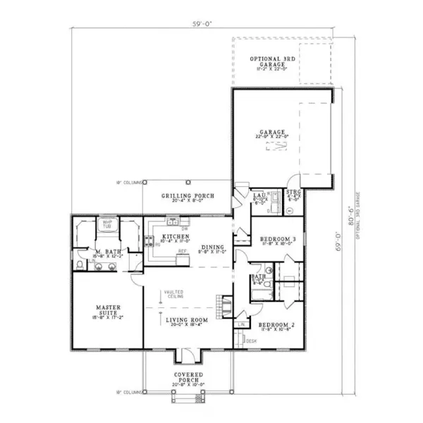 Colonial House Plan First Floor - Montague Hill Shingle Style Home 055D-0678 - Shop House Plans and More