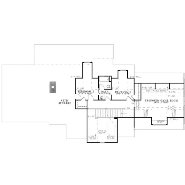 Shingle House Plan Second Floor - Ranchtrail European Home 055D-0679 - Shop House Plans and More