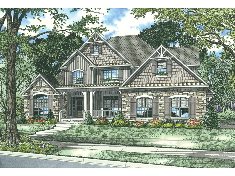 Shingle House Plan Front Image - Tanner Trail Craftsman Home 055D-0680 - Shop House Plans and More