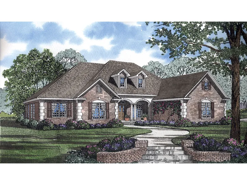 Traditional House Plan Front Image - Reynard Country Home 055D-0682 - Shop House Plans and More
