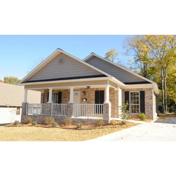 Wide Porch Outfits This Narrow Lot Ranch Home