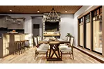 Tudor House Plan Dining Room Photo 01 - Eathan Rustic Log Home 055D-0687 - Search House Plans and More