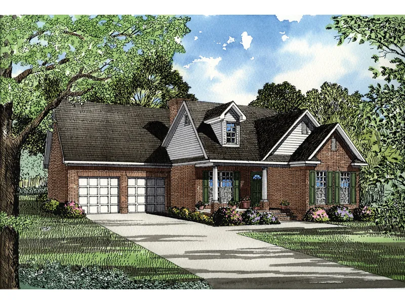 Brick Ranch Style Home With Dormer For Added Light