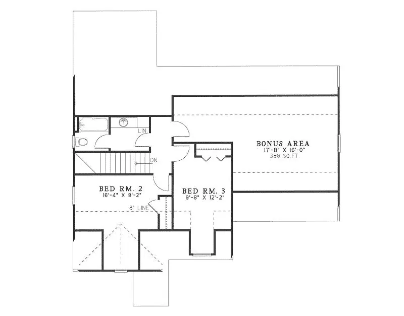 Country House Plan Second Floor - Caroline Creek Country Home 055D-0733 - Search House Plans and More