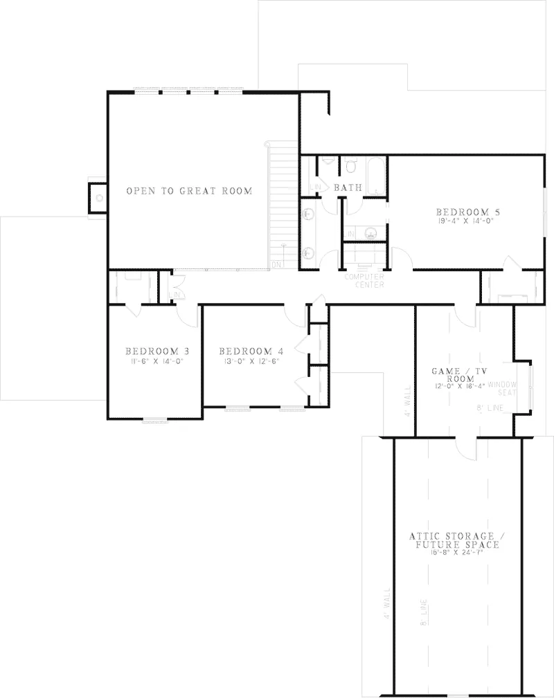 Colonial House Plan Second Floor - Frontenac Estate Colonial Home 055D-0744 - Search House Plans and More