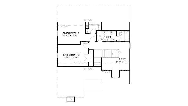 Shingle House Plan Second Floor - Hawks Hollow Ranch Home 055D-0749 - Search House Plans and More