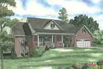 Two-Story Brick Home With Wide Covered Porch
