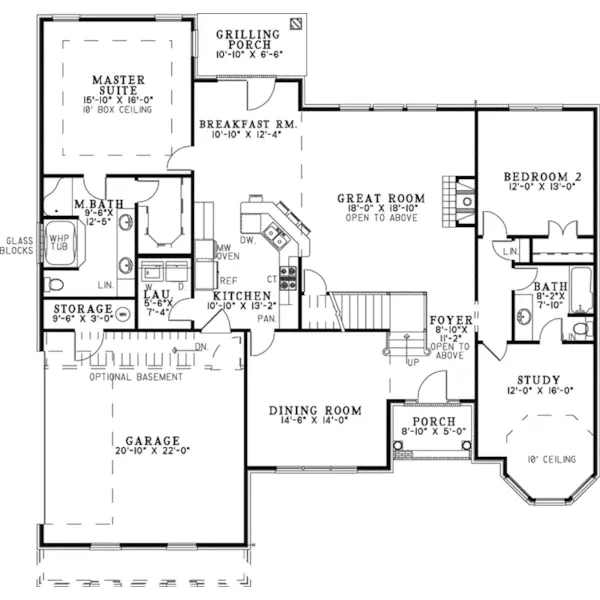 Traditional House Plan First Floor - Mauricio Two-Story Home 055D-0756 - Shop House Plans and More