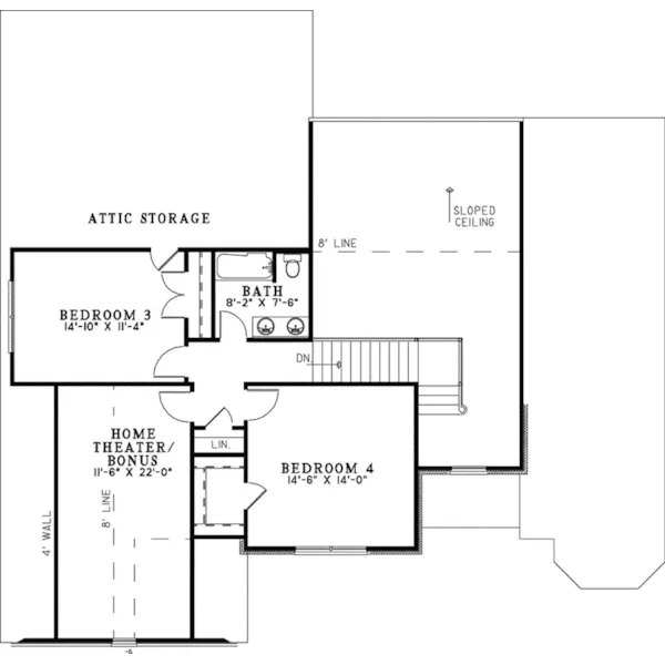 Traditional House Plan Second Floor - Mauricio Two-Story Home 055D-0756 - Shop House Plans and More