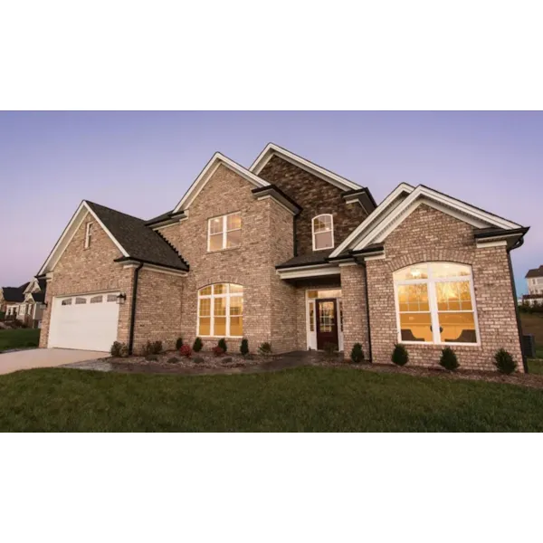 Traditional Style House Has Two Stories And Brick Exterior