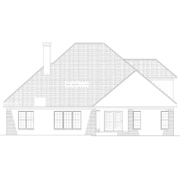 Traditional House Plan Rear Elevation - Mauricio Two-Story Home 055D-0756 - Shop House Plans and More