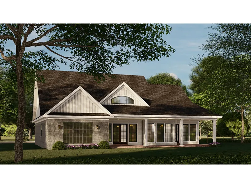 Country House Plan Rear Photo 01 - Halston Hill Craftsman Home 055D-0757 - Search House Plans and More