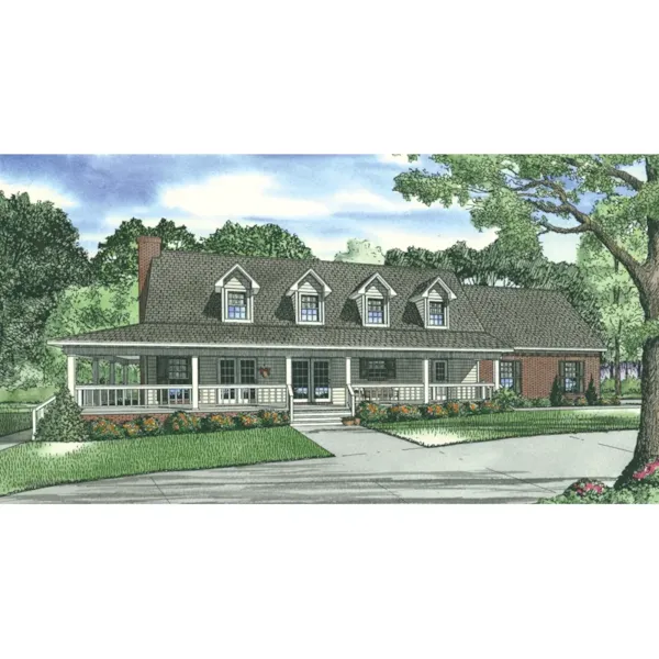 Sweeping Country Style House Has Cape Cod Influence