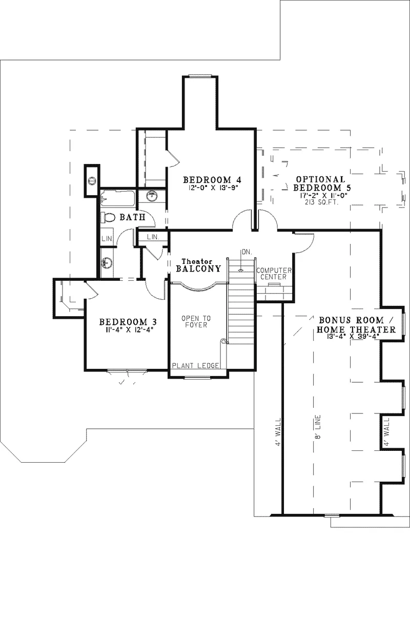 Shingle House Plan Second Floor - Nolands Point Shingle Farmhouse 055D-0767 - Shop House Plans and More