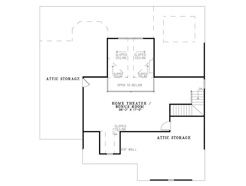 Traditional House Plan Second Floor - Brittany Place Ranch Home 055D-0769 - Search House Plans and More