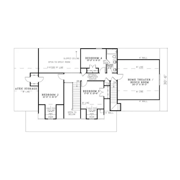 Country House Plan Second Floor - Bronson Farm Country Home 055D-0773 - Search House Plans and More