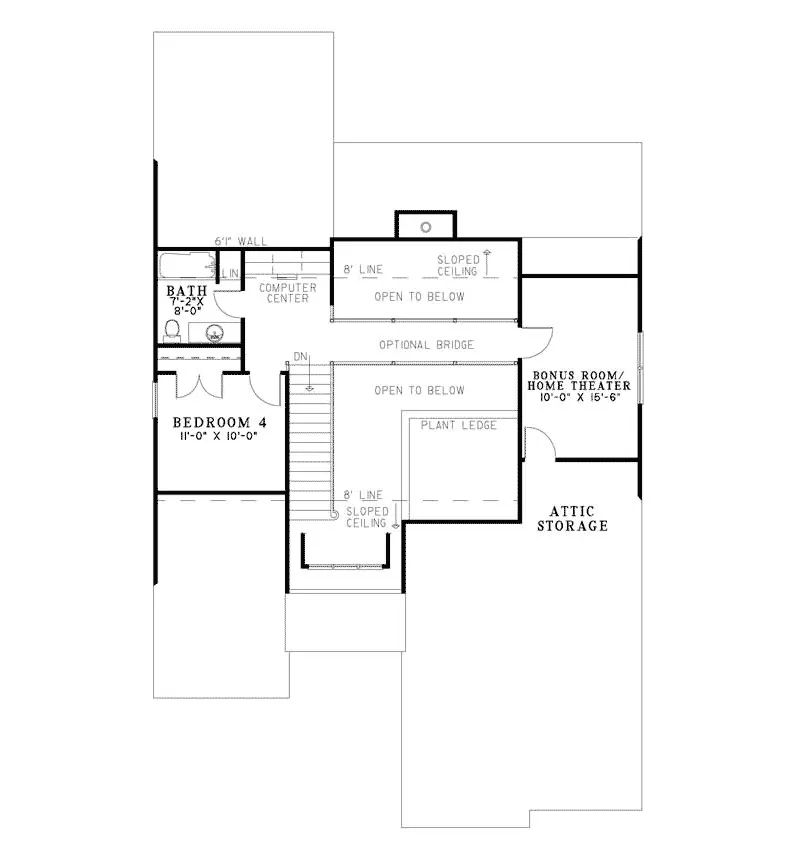 Sunbelt House Plan Second Floor - Hacienda Bay Sunbelt Home 055D-0780 - Search House Plans and More