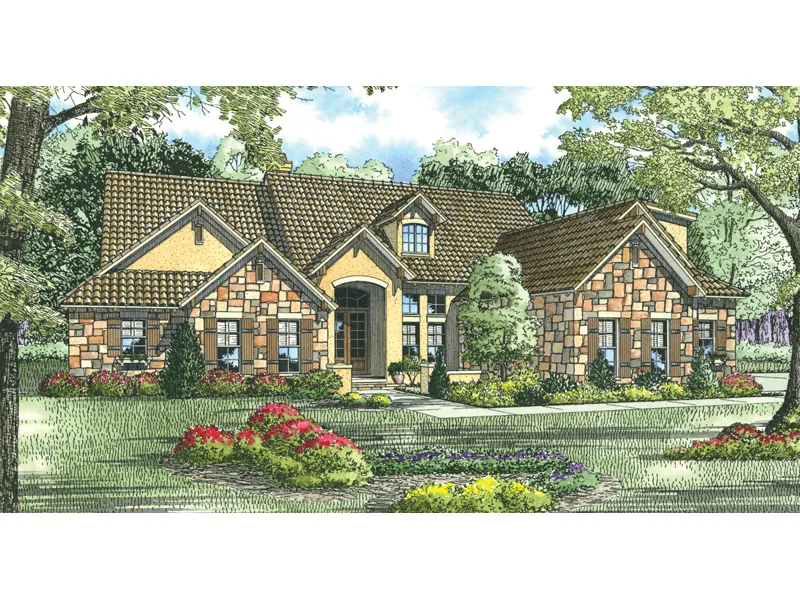 Contemporary House Plan Front Image - Castleberry Creek Luxury Home 055D-0785 - Search House Plans and More