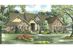 Rustic House Plan Front Image - Castleberry Creek Luxury Home 055D-0785 - Search House Plans and More