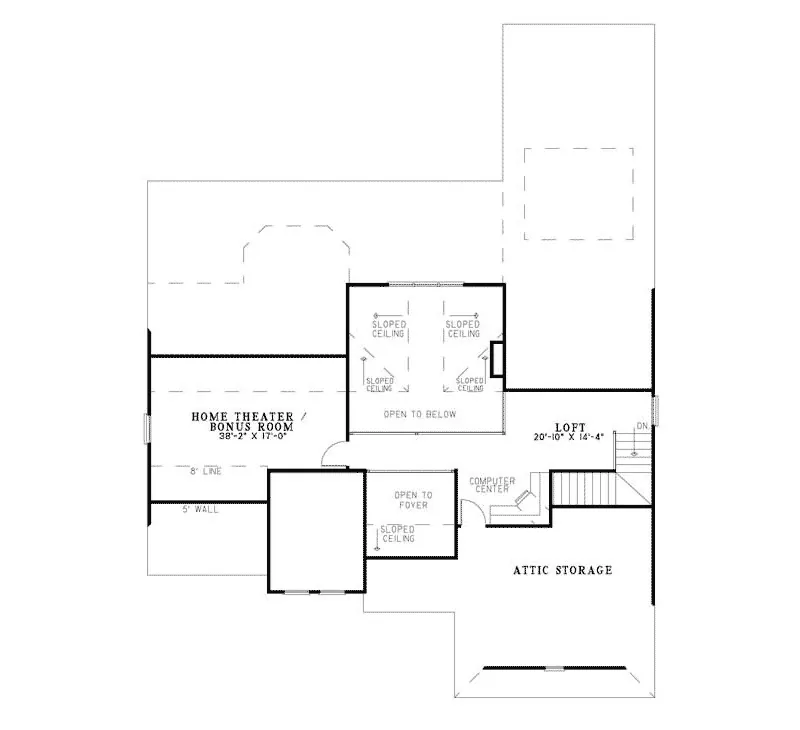 Sunbelt House Plan Second Floor - Marconi Ridge Modern Rustic Home 055D-0788 - Shop House Plans and More