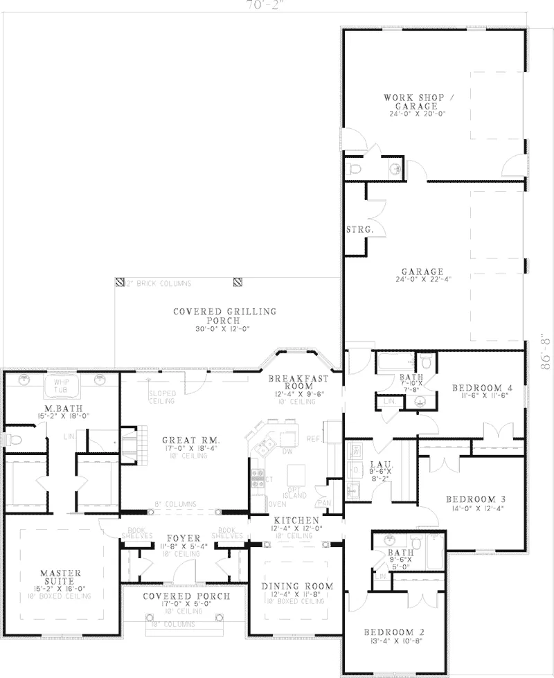 Country House Plan First Floor - Gelbermann Traditional Home 055D-0791 - Search House Plans and More