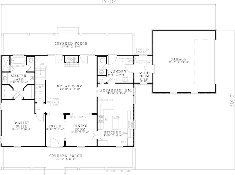 Country House Plan First Floor - Edison Hill Cape Cod Home 055D-0803 - Search House Plans and More