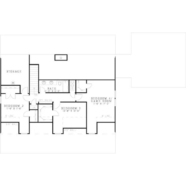 Cape Cod & New England House Plan Second Floor - Edison Hill Cape Cod Home 055D-0803 - Search House Plans and More