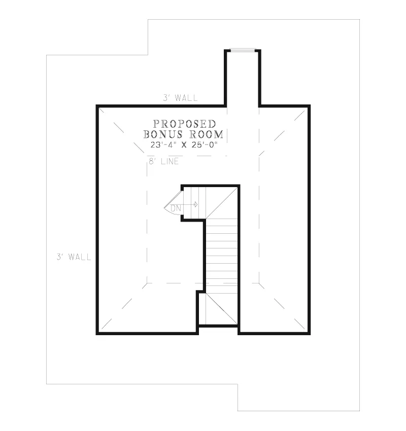 Colonial House Plan Bonus Room - Jillian Mill Early American Home 055D-0805 - Search House Plans and More