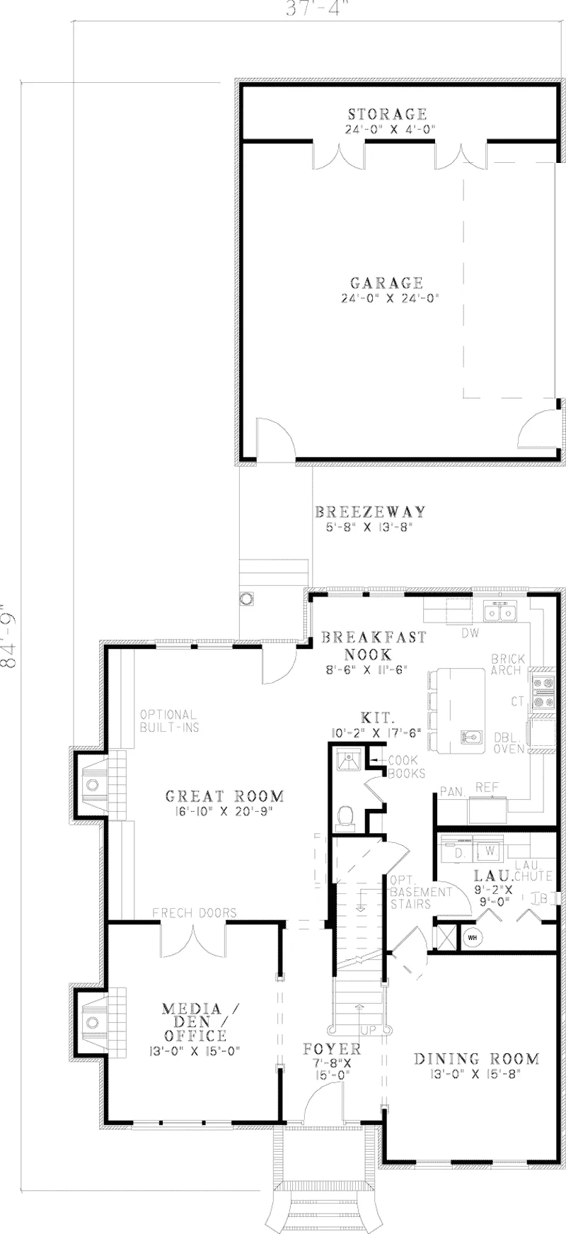 Colonial House Plan First Floor - Jillian Mill Early American Home 055D-0805 - Search House Plans and More