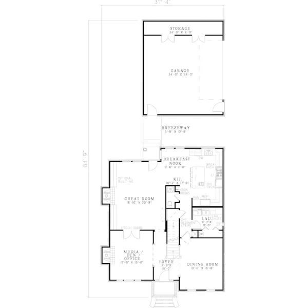 Traditional House Plan First Floor - Jillian Mill Early American Home 055D-0805 - Search House Plans and More