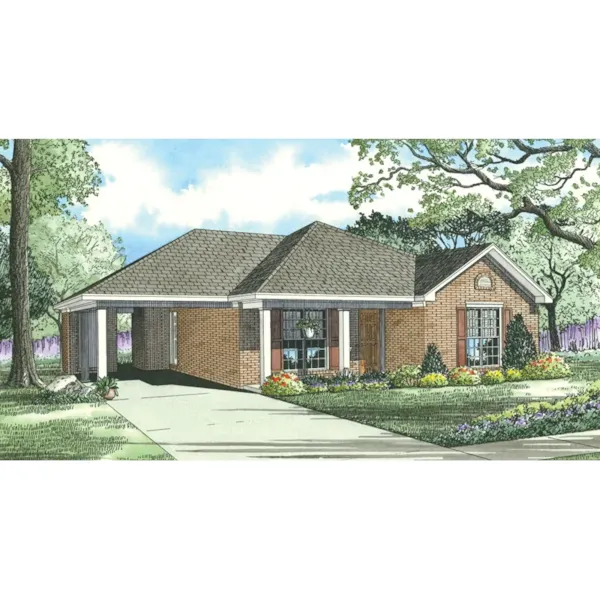 Brick Traditional Ranch Home With 1-Car Carport