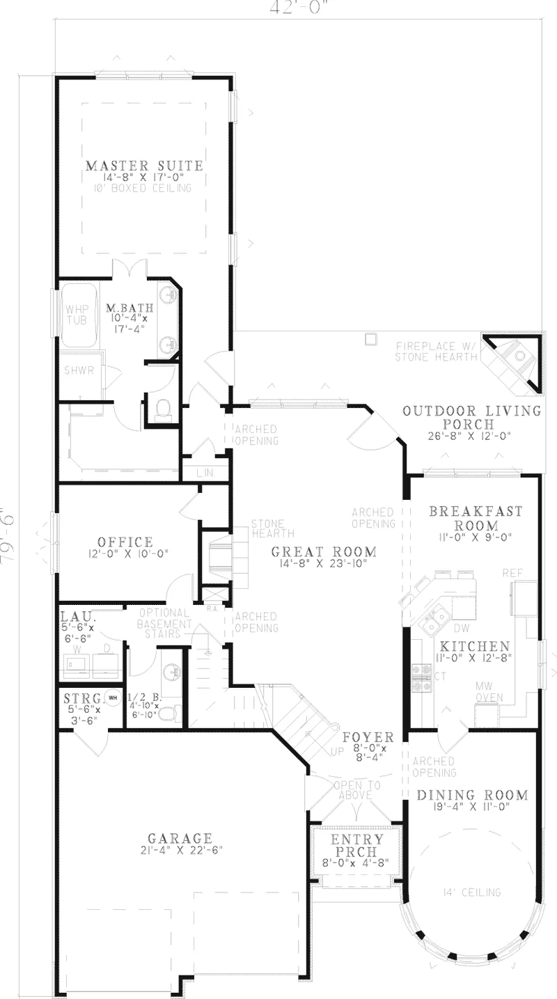 Tudor House Plan First Floor - Bergamo Manor Luxury Home 055D-0817 - Search House Plans and More