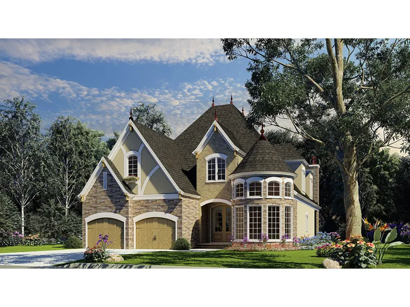 European House Plan Front Photo 01 - Bergamo Manor Luxury Home 055D-0817 - Search House Plans and More