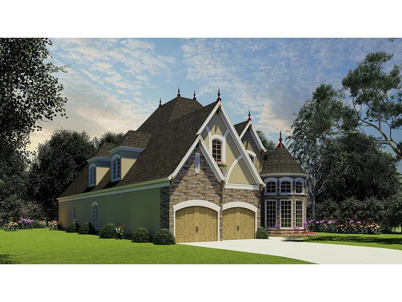 Tudor House Plan Front Photo 02 - Bergamo Manor Luxury Home 055D-0817 - Search House Plans and More
