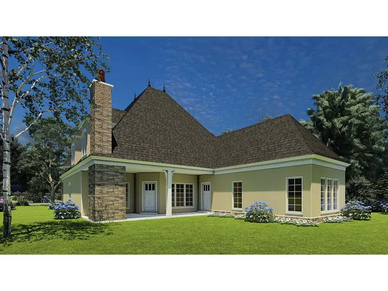 Tudor House Plan Rear Photo 01 - Bergamo Manor Luxury Home 055D-0817 - Search House Plans and More