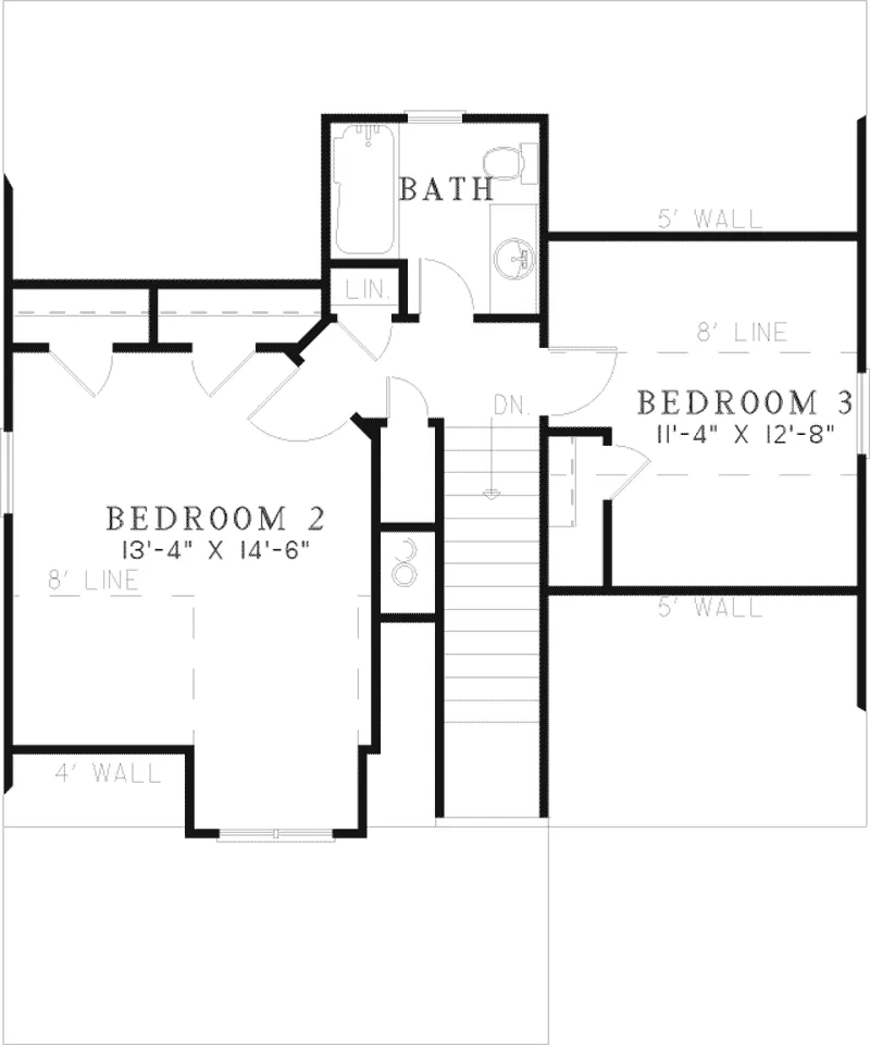 Rustic House Plan Second Floor - Serenity Cove Cabin Home 055D-0820 - Shop House Plans and More