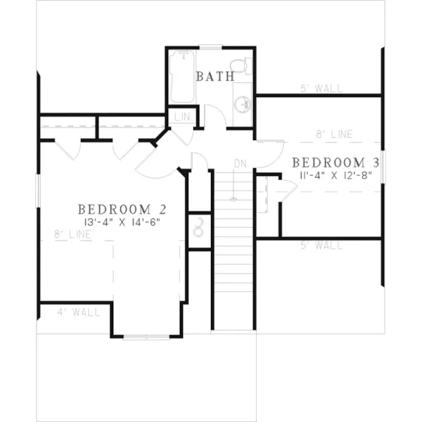 Country House Plan Second Floor - Serenity Cove Cabin Home 055D-0820 - Shop House Plans and More