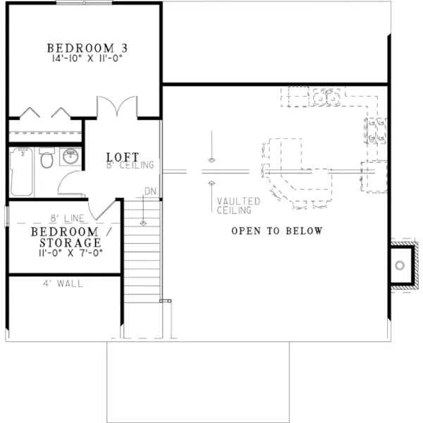 Country House Plan Second Floor - Palomino Lowcountry Cottage Home 055D-0838 - Shop House Plans and More